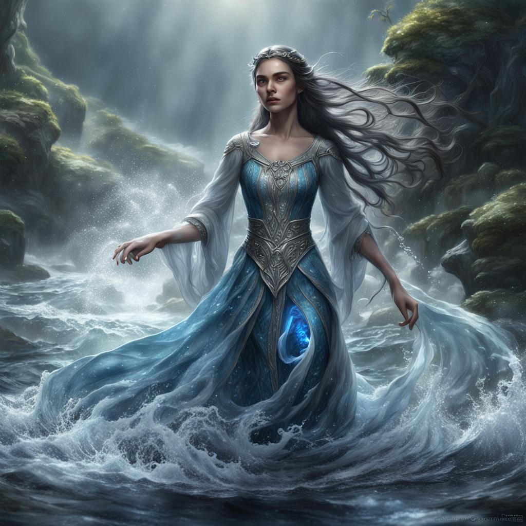 Water Elf Maiden in Alan Lee Style