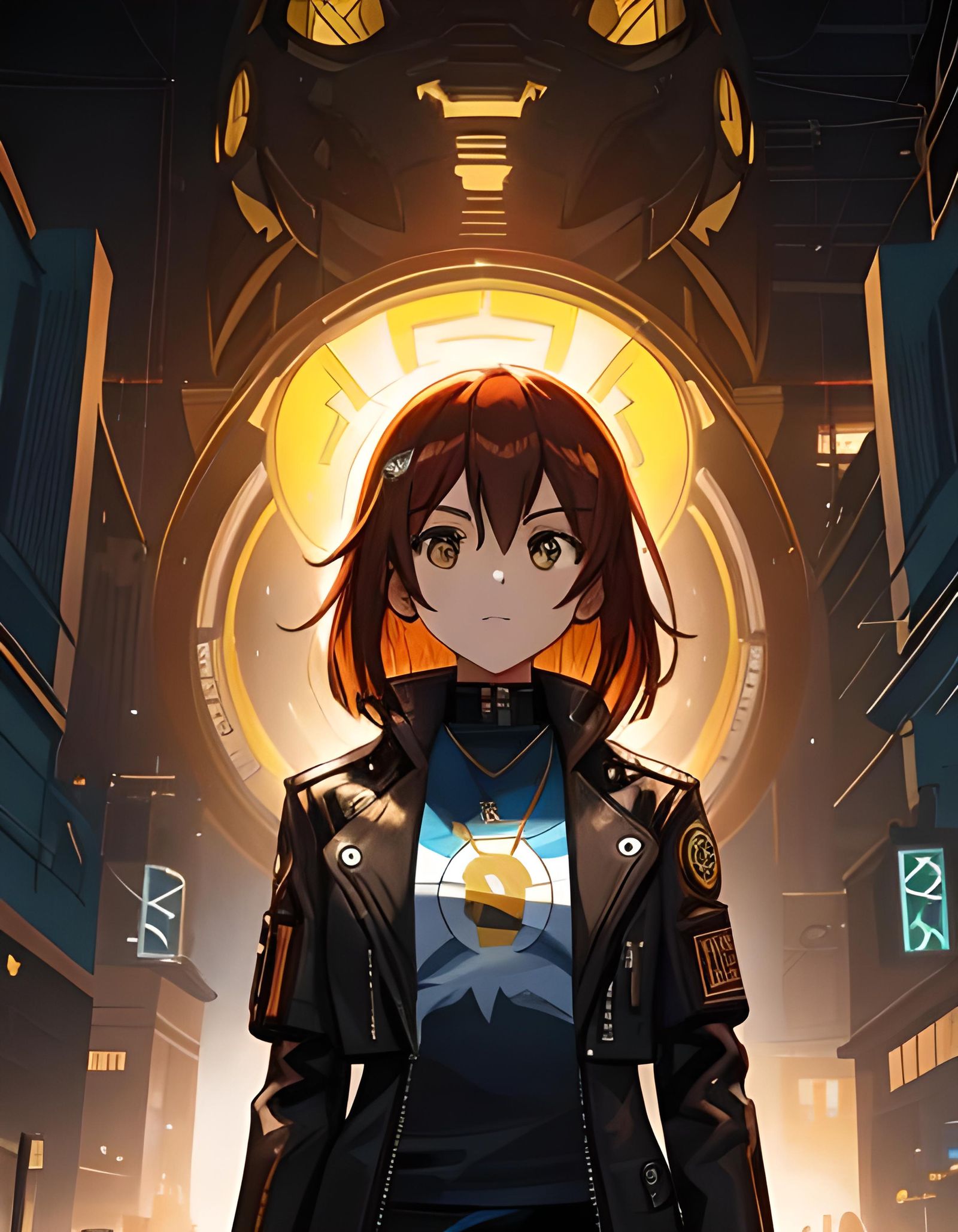 Cyberpunk Portrait of Sunset Shimmer in 8K