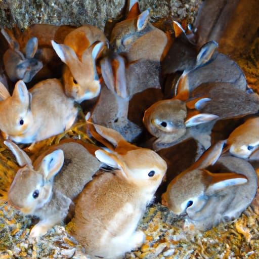 Adorable Baby Bunnies Snuggling