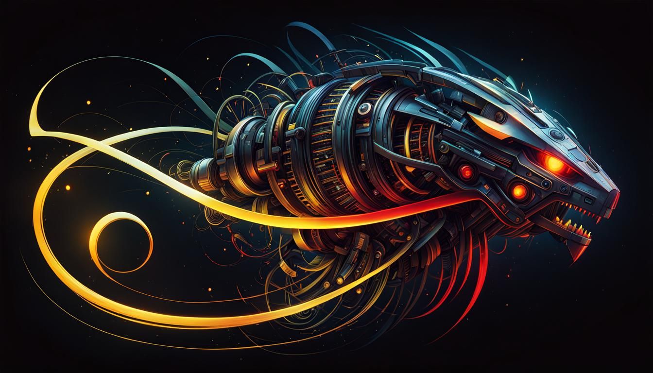 Robot in Spectral Calligraphy Style