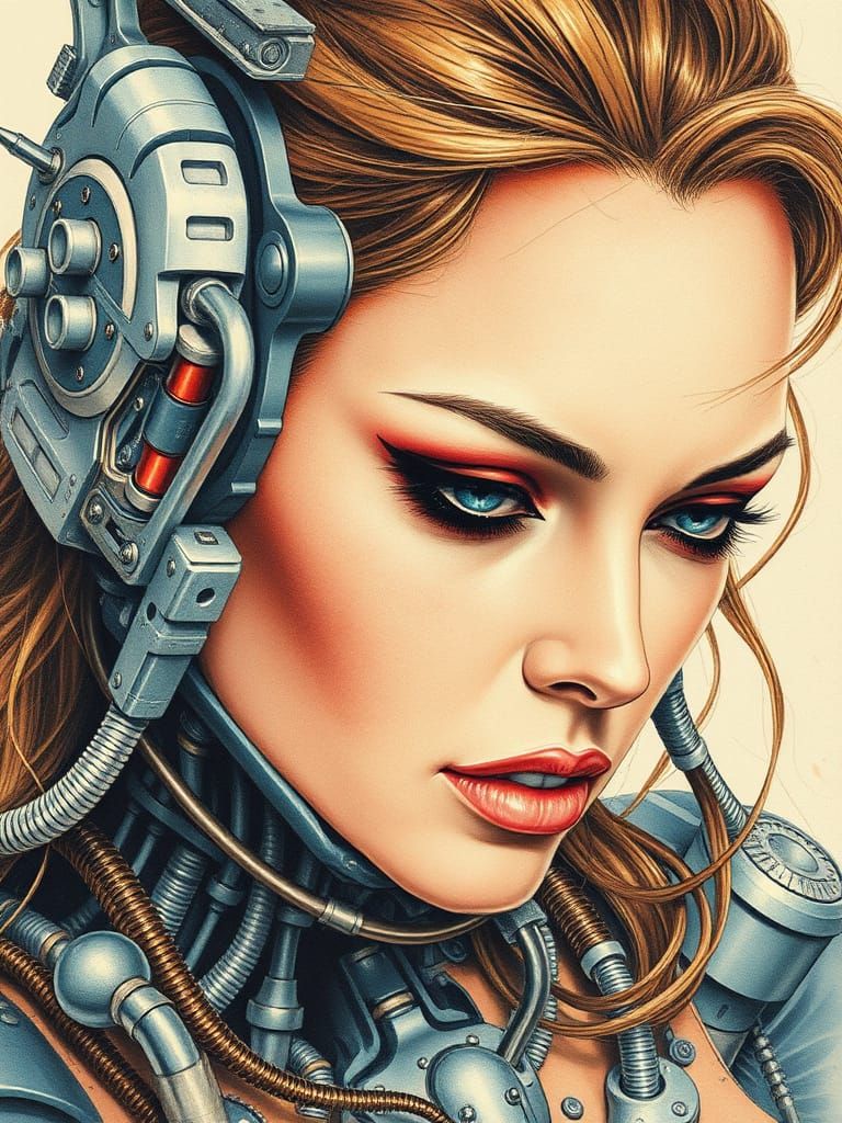 Cyberpunk Realism: A Glimpse of Human-Machine Harmony in Wat...