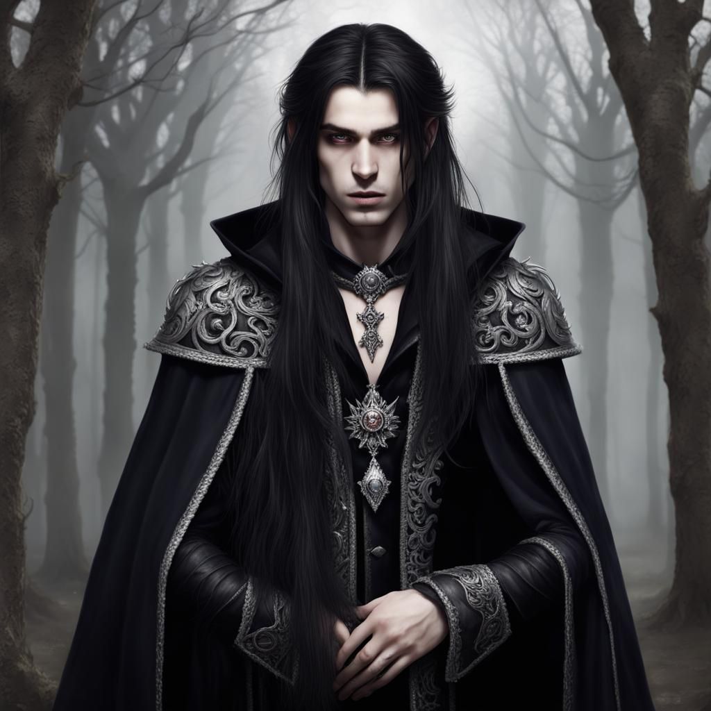 Gothic Prince with Silver Crown and Cloak