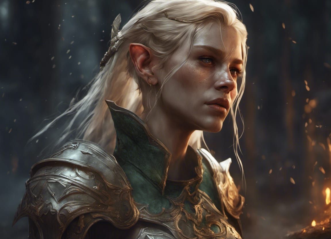 Crying Elf Aftermath: Dark Fantasy Concept Art