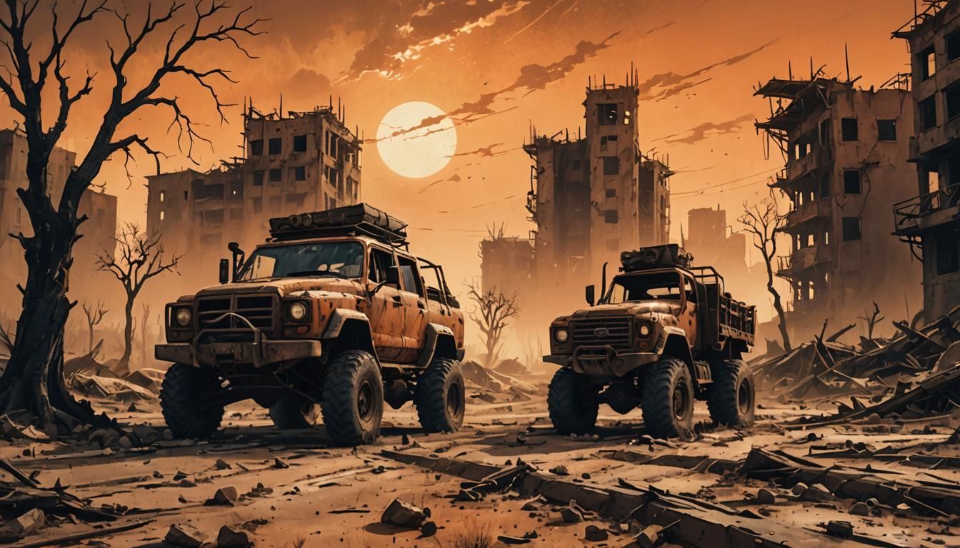 Driving through the apocalypse. Steven Belledin