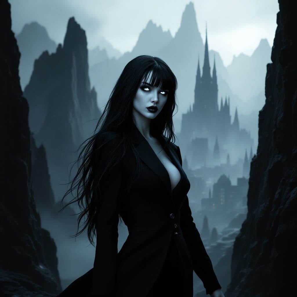 Modern Vampire in Elegant Business Attire