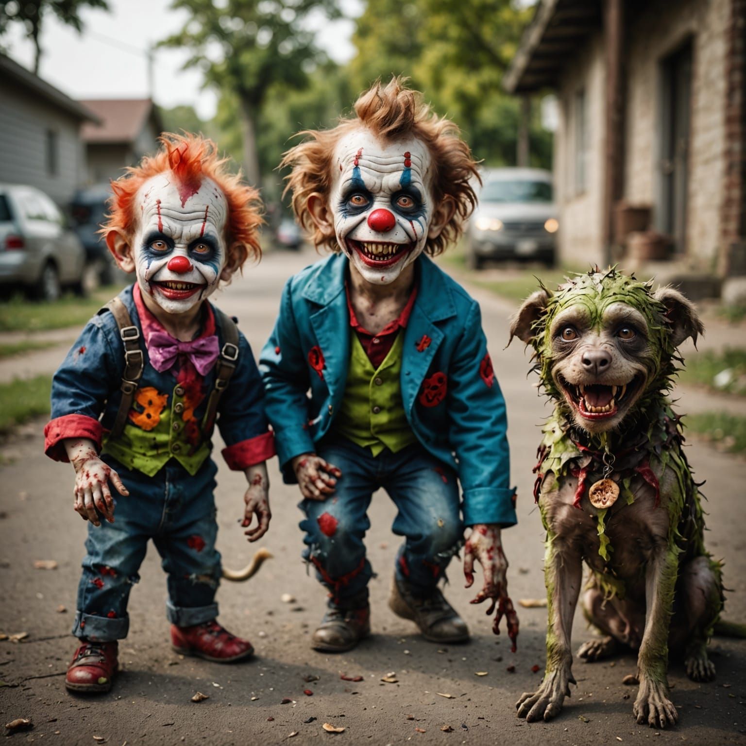 Brutal Apocalypse Scene in Dark Surrealist Style