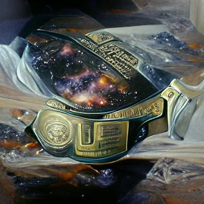 Intergalactic Championship Belt Oil Painting