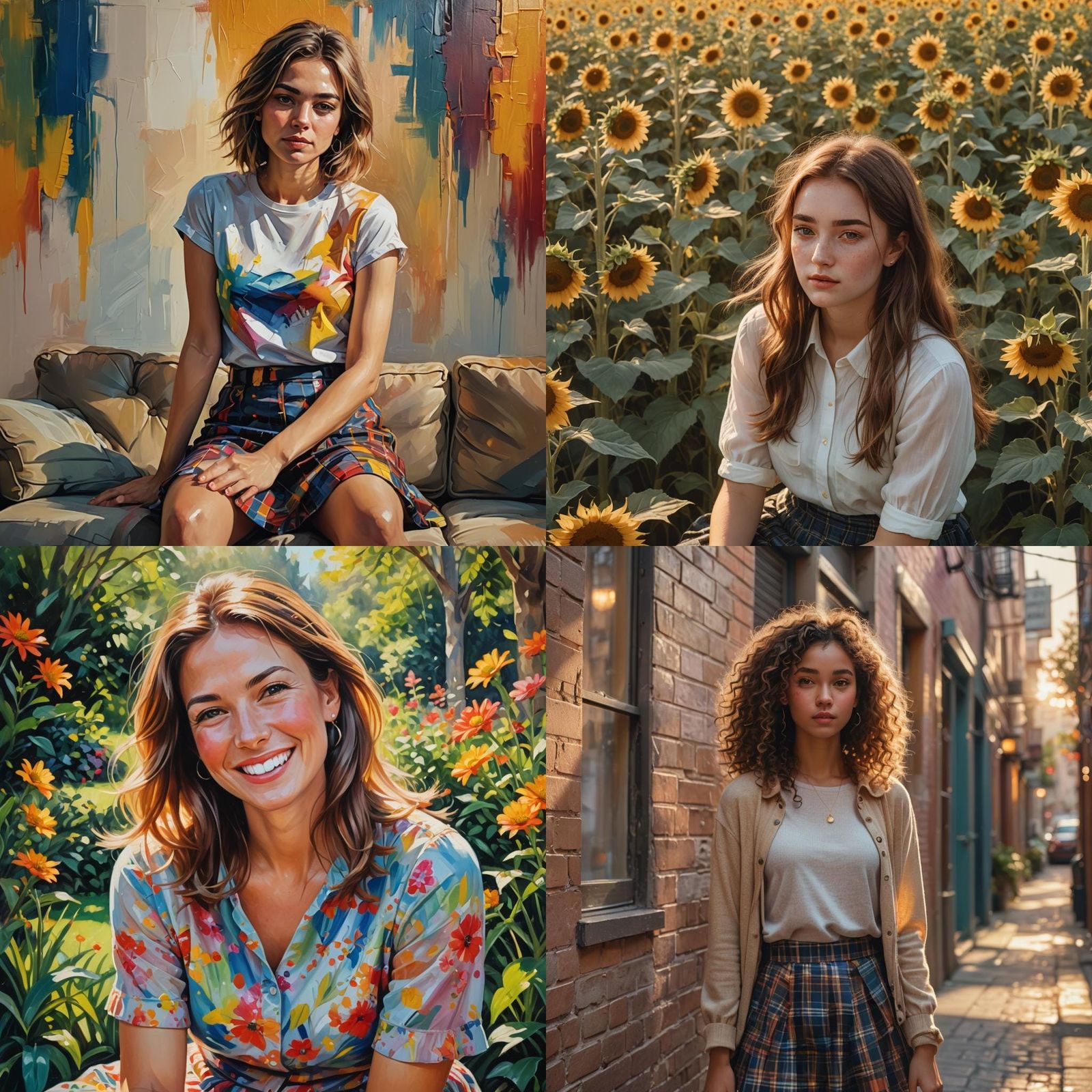 Woman in Mini Skirt Portrait