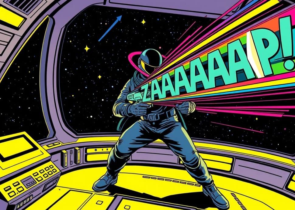 Bold Space Ranger Battles in Cosmic Arena