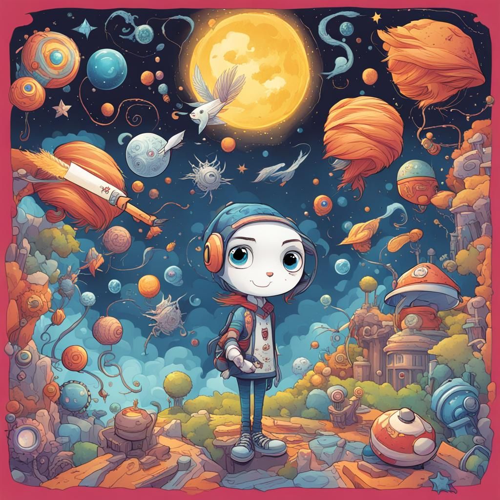 Quantum Quirks: Luna's Cosmic Comic Adventure