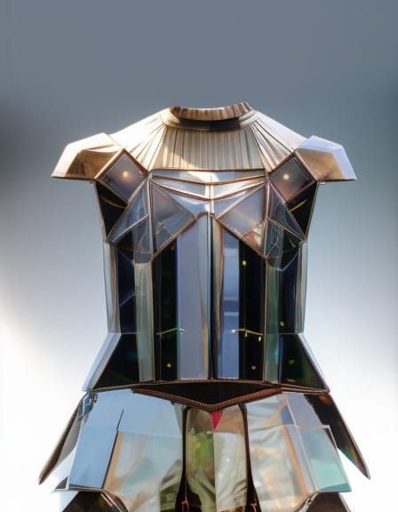 Prismatic Glass Knight in Art Deco Style