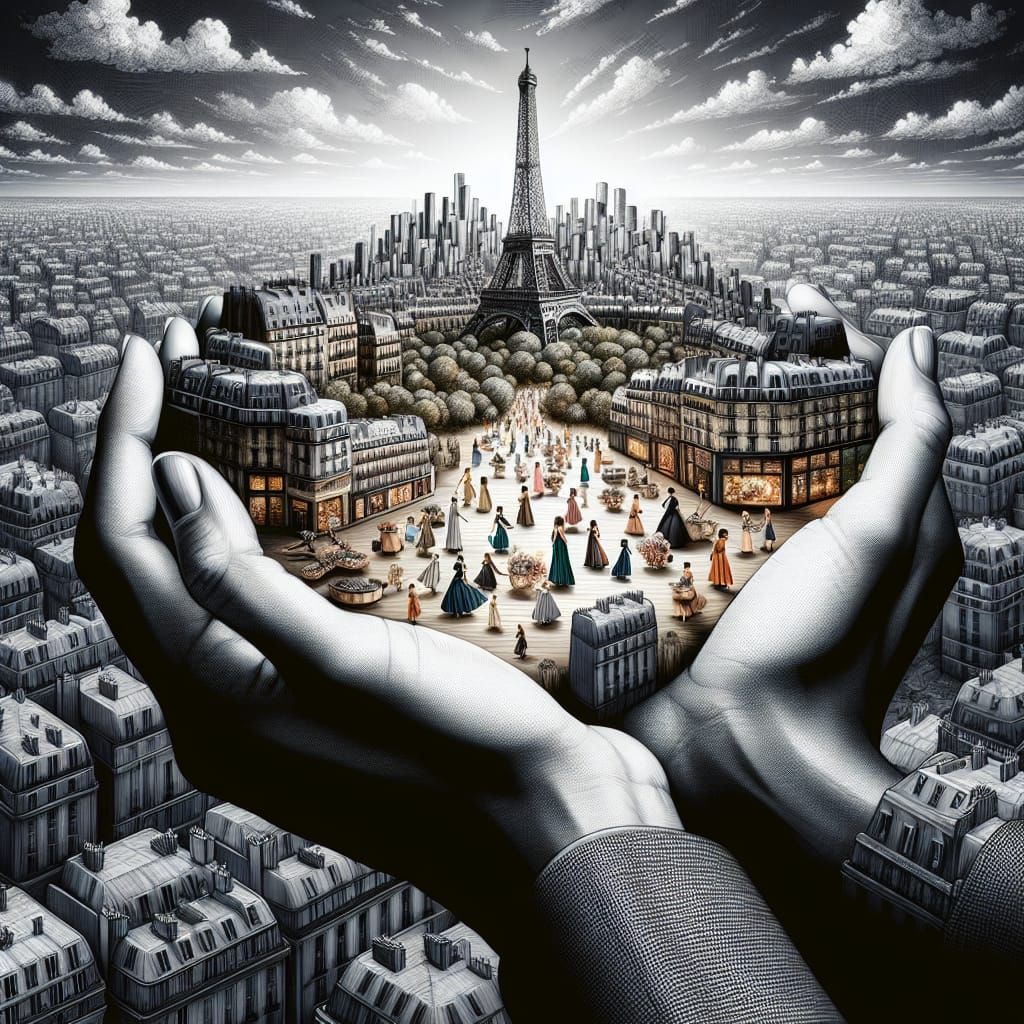 Women Shopping in Parisian Luxury, Held in Grand Hands