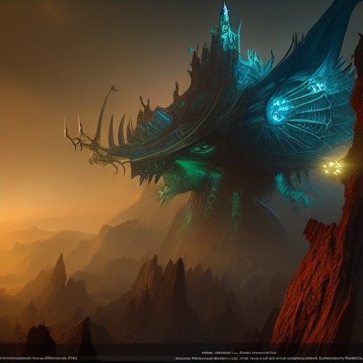 The Face of Yaldabaoth: Detailed Matte Painting