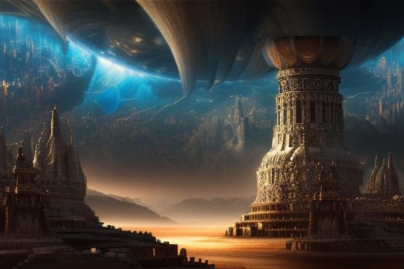 Epic Cosmic Empire: Digital Matte Painting