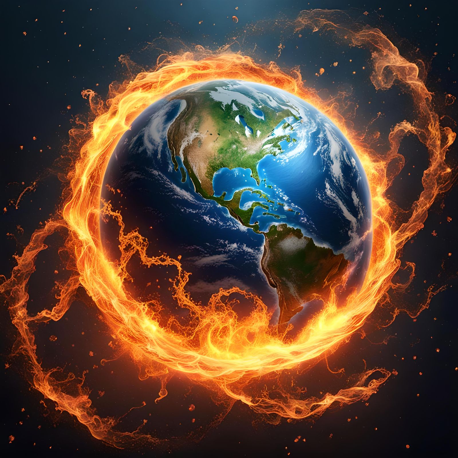 Dynamic Circle of Elements: Fire, Water, Air, Earth
