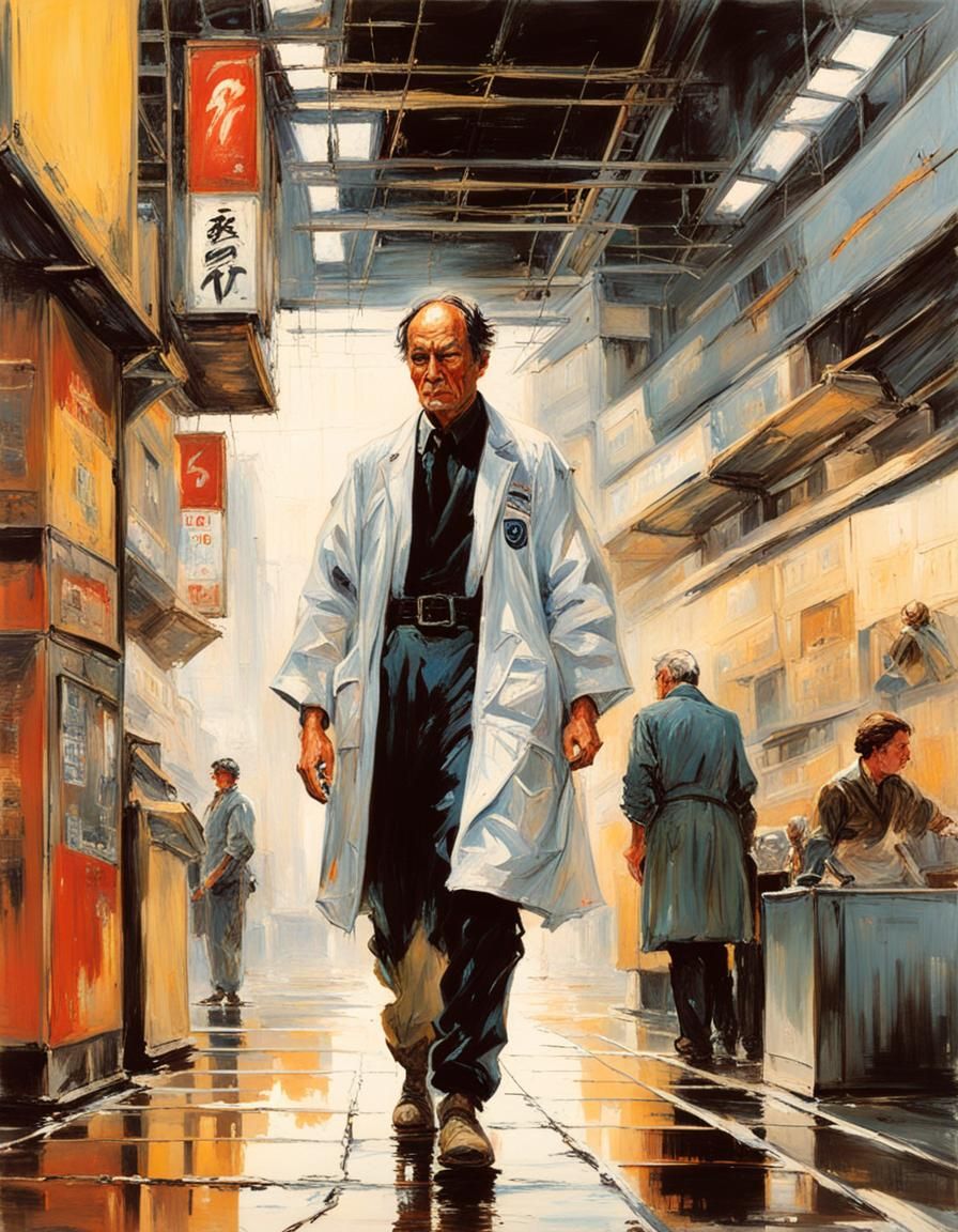 Surreal Teenager in Vintage Sci-Fi Style