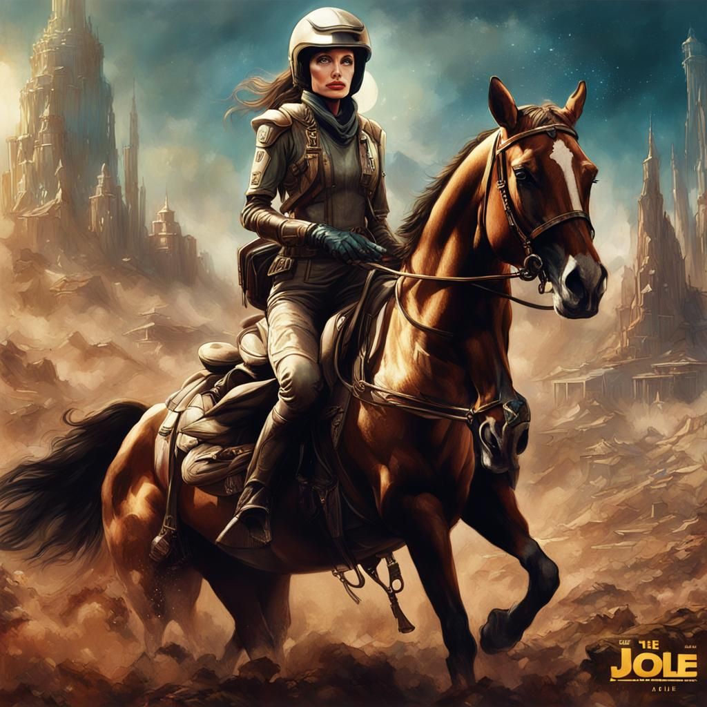 Angelina Jolie on Vintage Magazine Cover Art