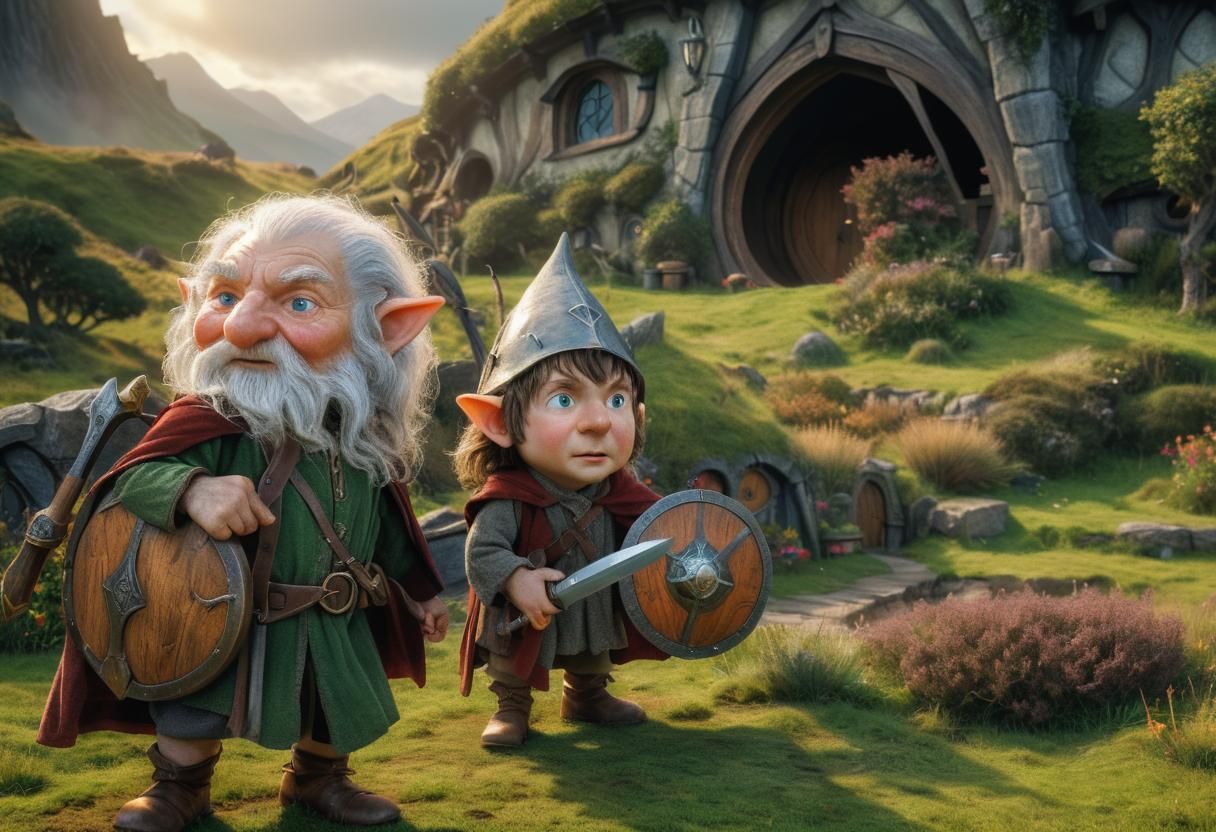 Hobbit Defenders of the Shire: Fantasy Comic Art