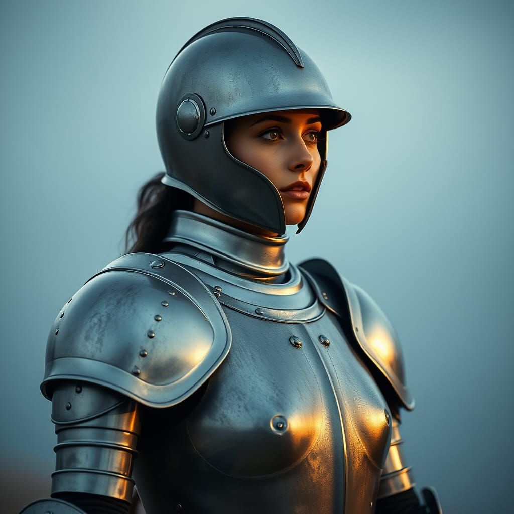 Timeless Plate Armor Figure in Serene Contemplation