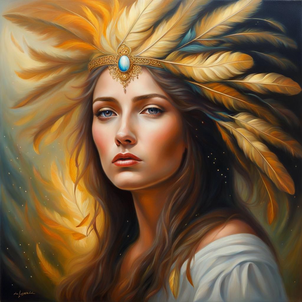 Ethereal Soul in Forest of Cosmic Fire