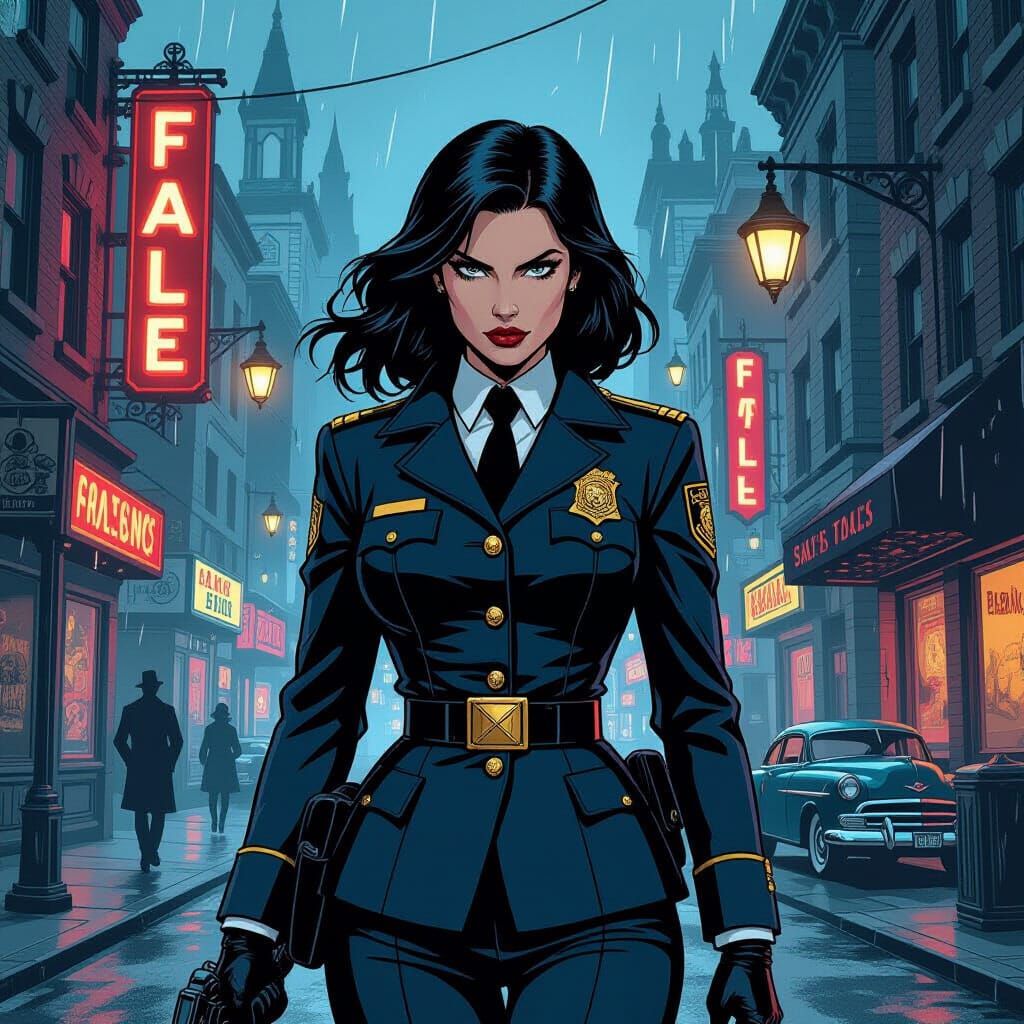 Snow White as Noir Fabletown Police Officer