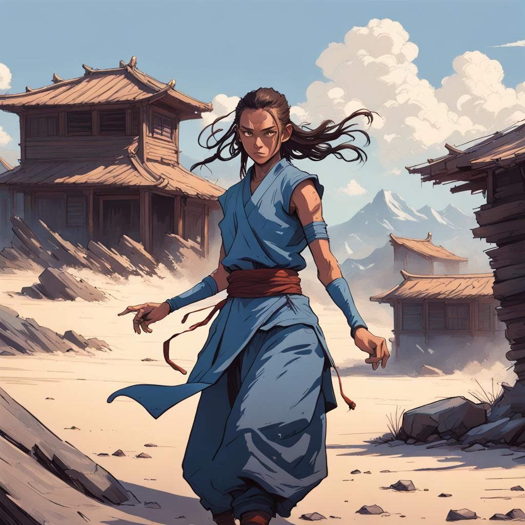 Katara in Arcane Style Concept Art
