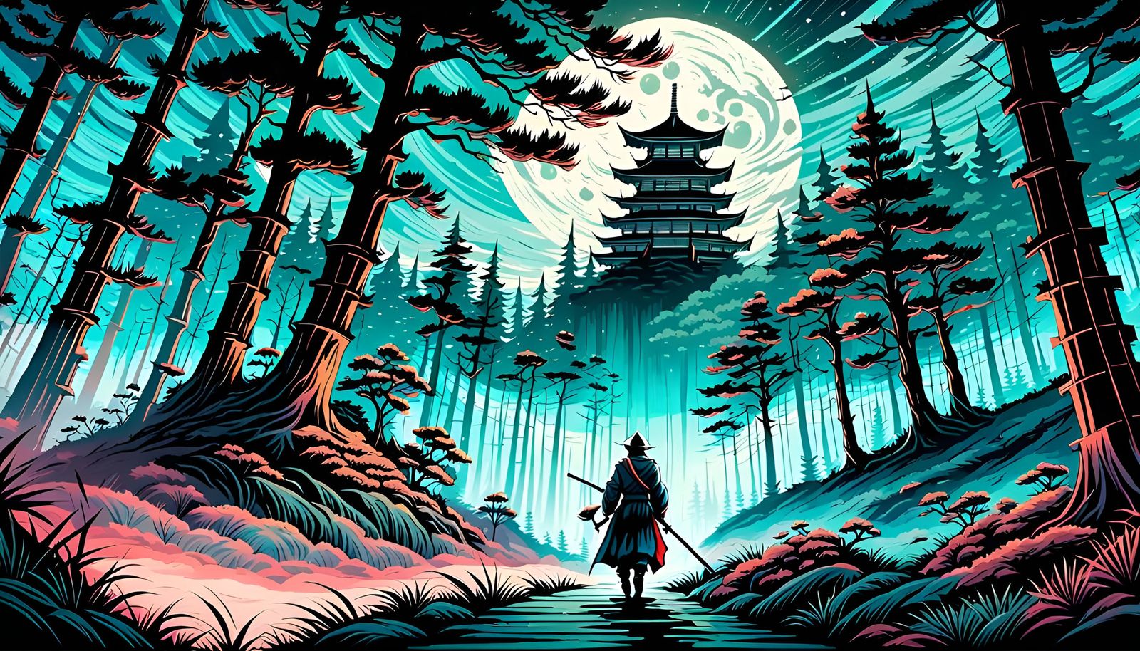 The temple looms ahead.