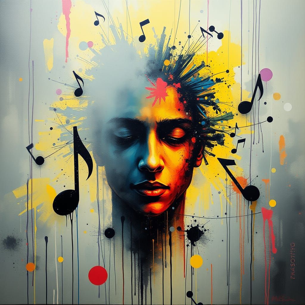 Face in Mist: Graffiti Art of Fading Music