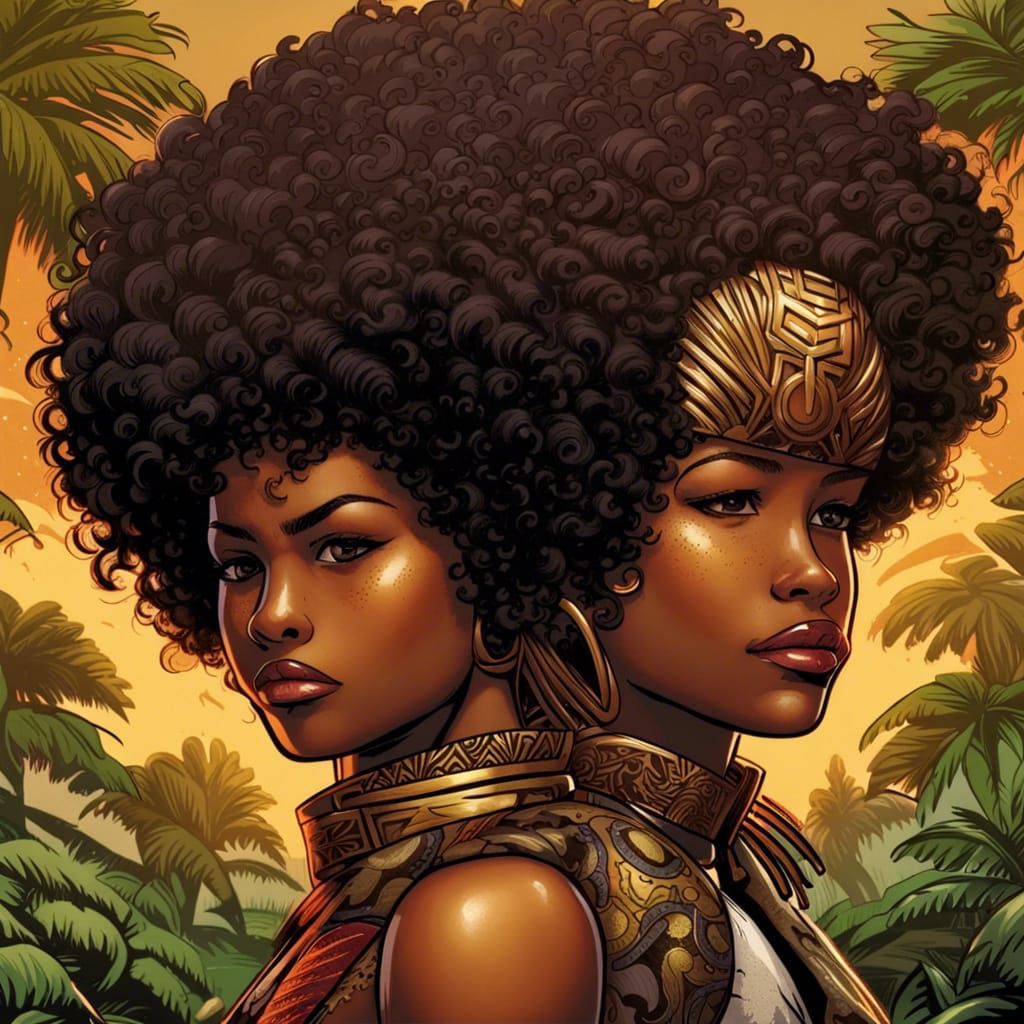 Papua New Guinean Girl: Comic Book Art