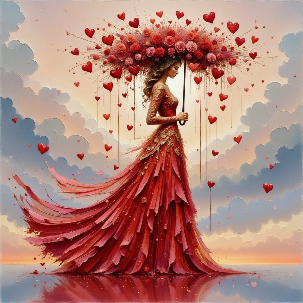 Ethereal Romance in Velvet Red