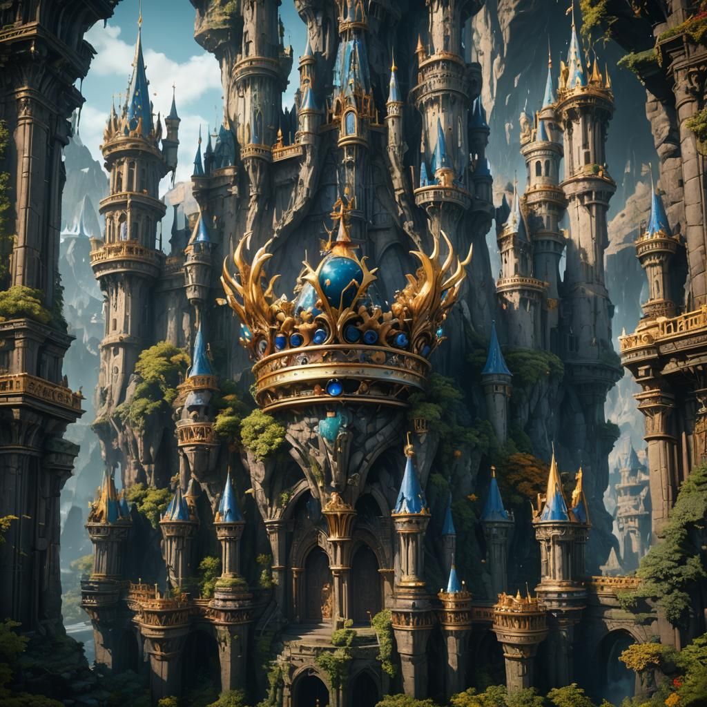 Detailed Crown in Fantasy Concept Art