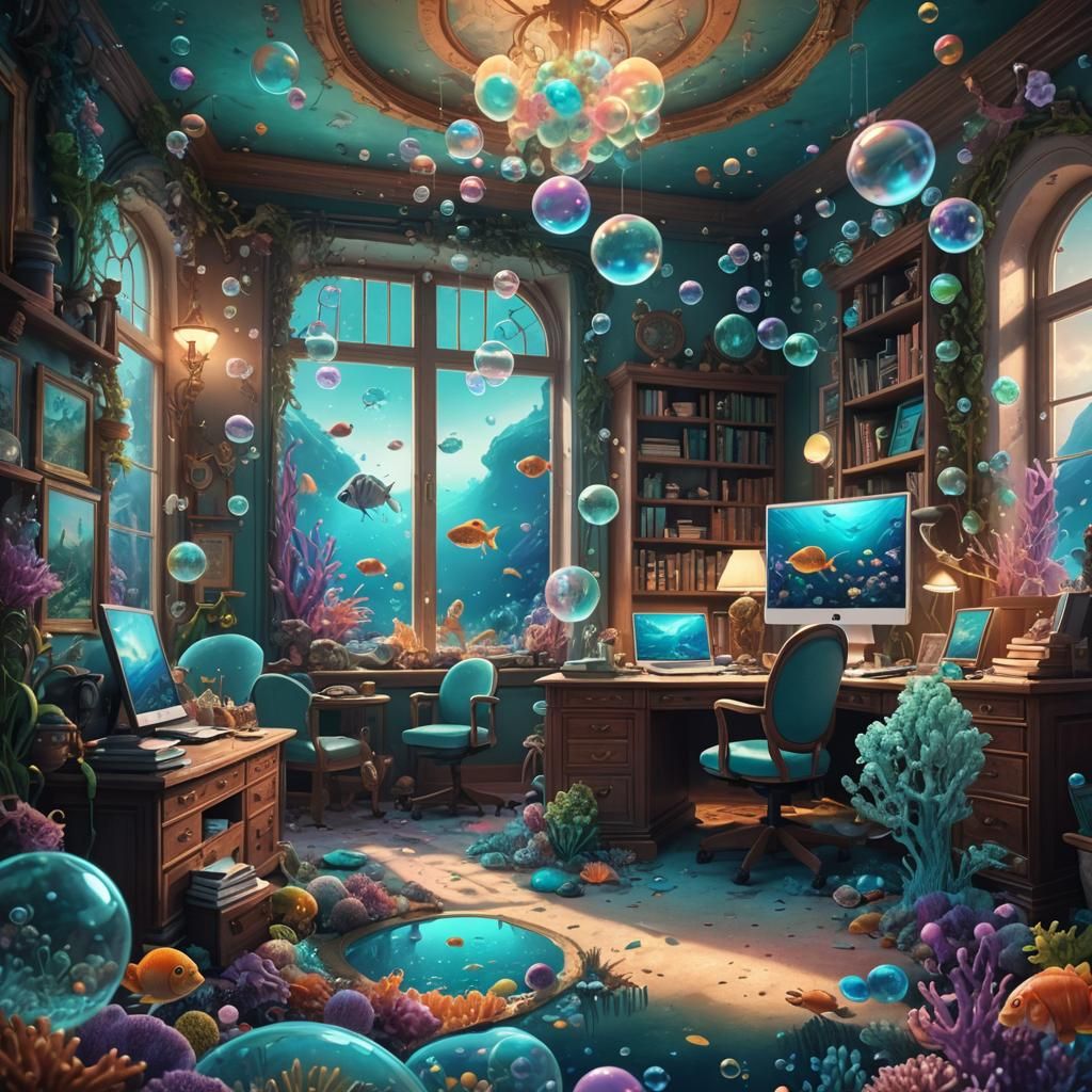 Underwater View from Cosy Lilac Office