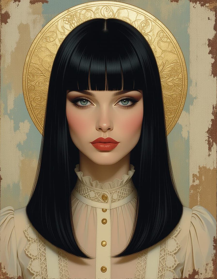 Portrait with Blunt Bangs