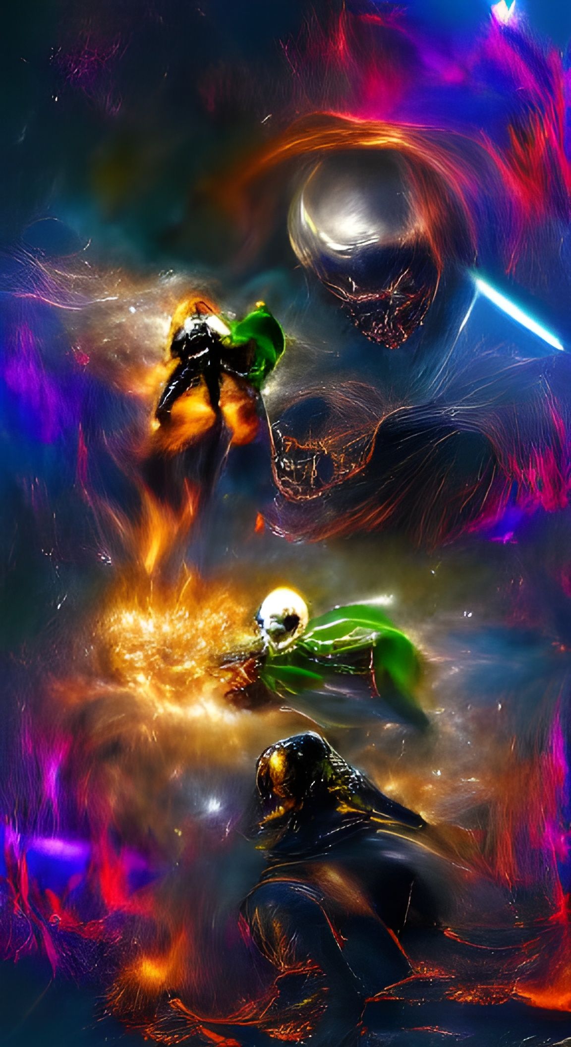 Cosmic Ghost Rider vs Dr Doom in Space