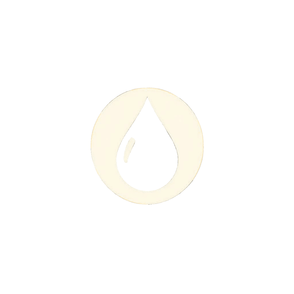 Simple Black Ink Drop Logo Design