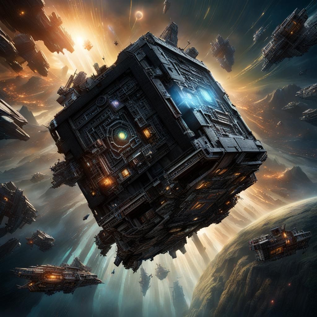 Transformers' Black Cube: Cosmic Enigma in Space