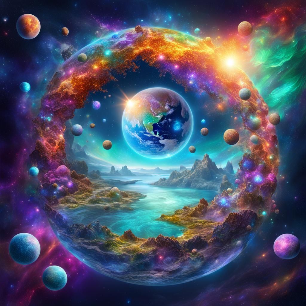Dreaming Planet in Holographic Cosmic Illustration