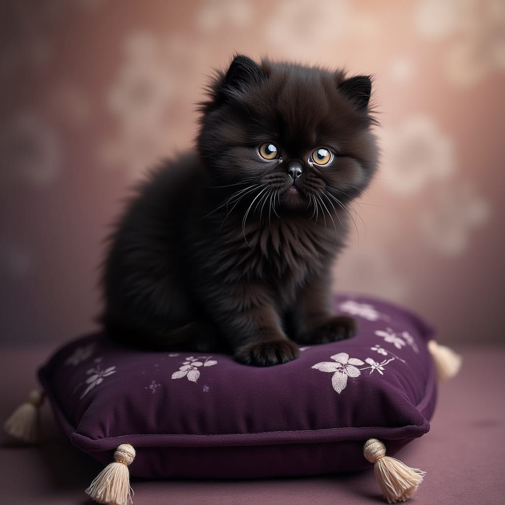 Regal Scottish Fold Kitten in Velvet Luxury