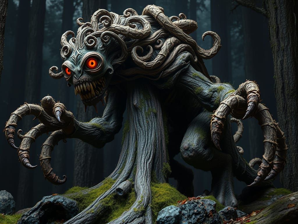 Epic Dark Fantasy Beast Unveiled in Surreal, Hyperrealistic ...