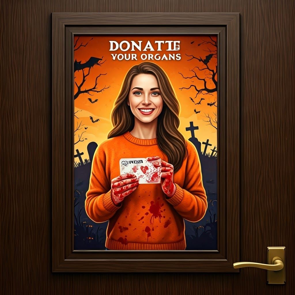 Donate Your Organs Halloween Poster