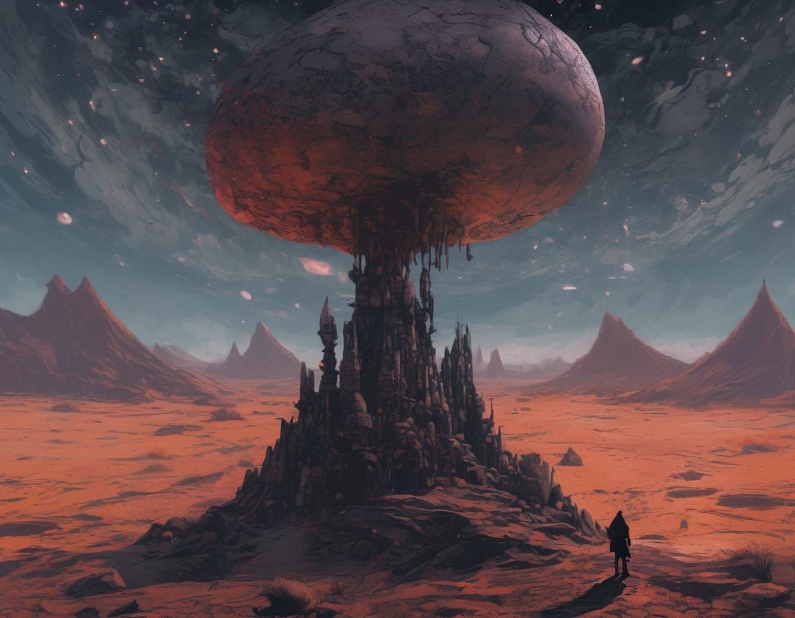 Pointillist Gelfling Hermit on Alien Planet