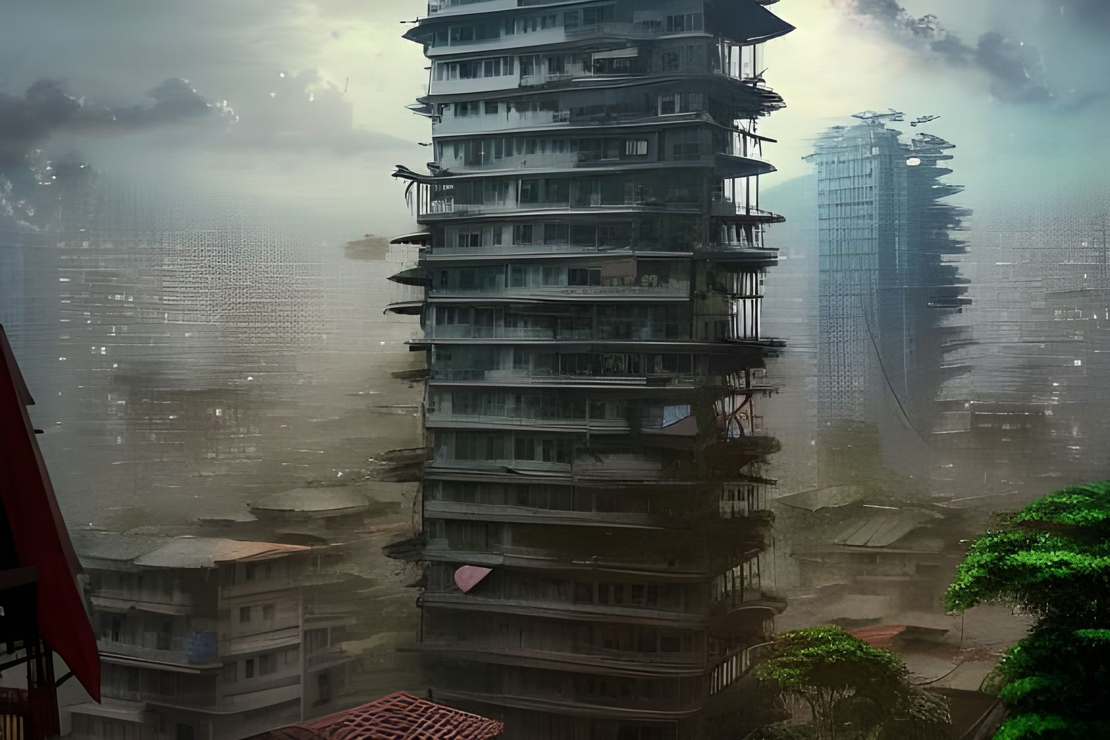 Jakarta Solarpunk Architecture with Gardens