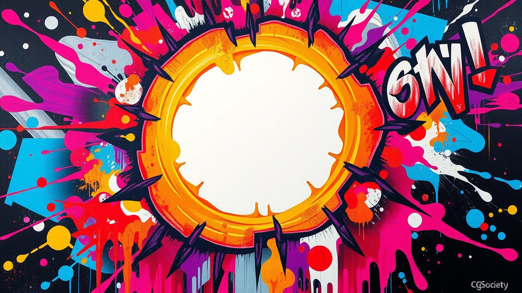 Gigantic Plot Hole in Colorful Graffiti Art