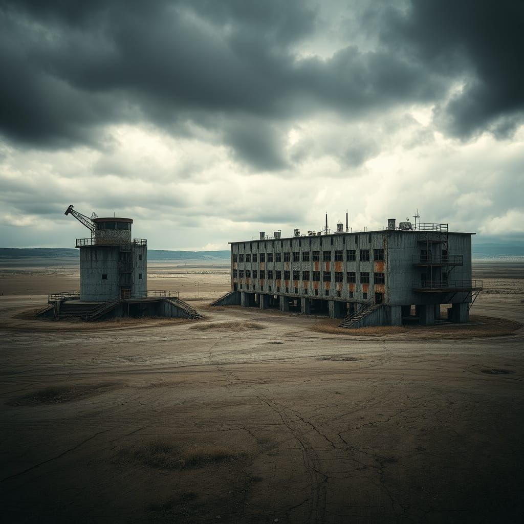 Cosmodrome Ruins in Dramatic Stormy Skies