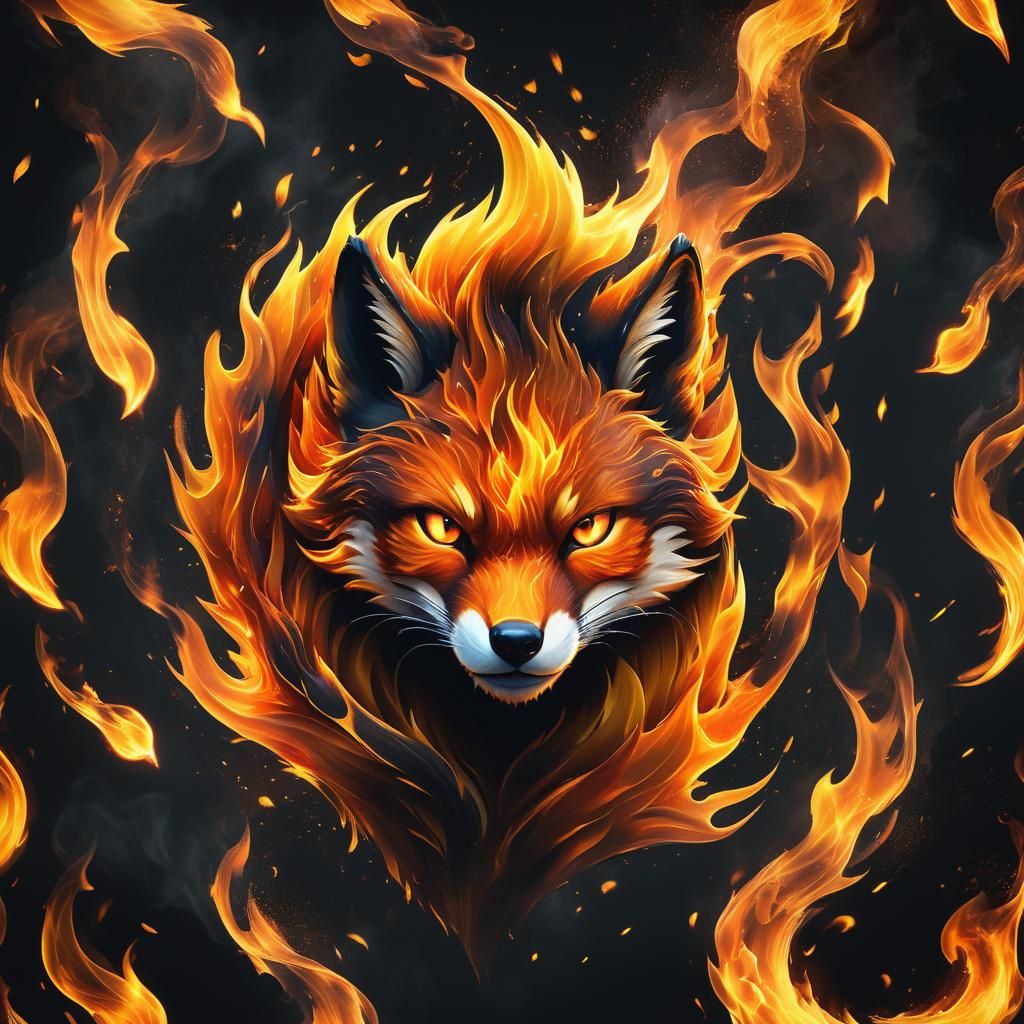 Firefox Flames in Digital Art