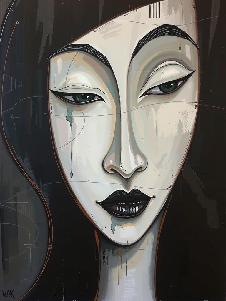 Contemplative Portrait in Contemporary Style