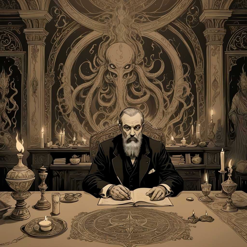 Randolph Carter as Swami Chandraputra in Matte Painting