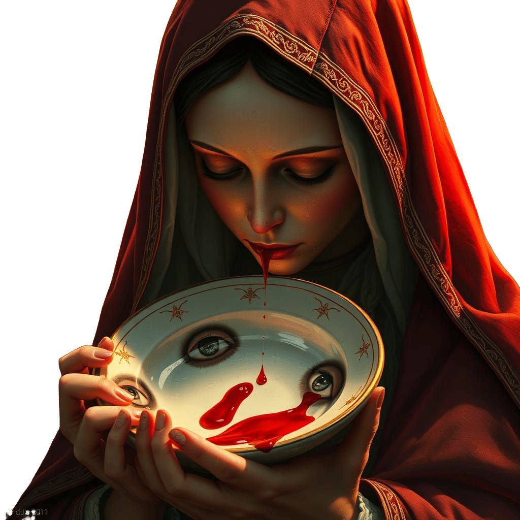 Saint Lucia Holding a Plate of Eyes