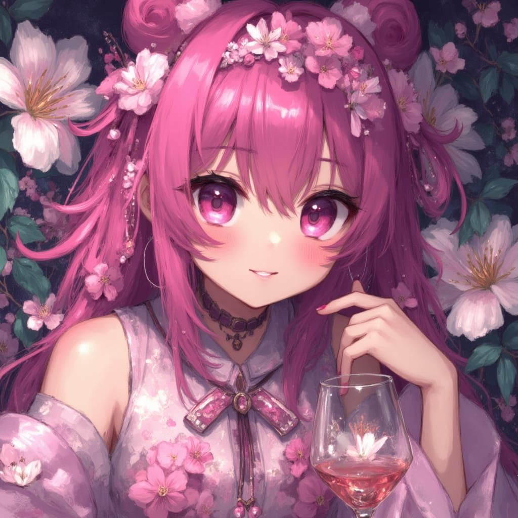 Sakura Blossom in Art Nouveau Style