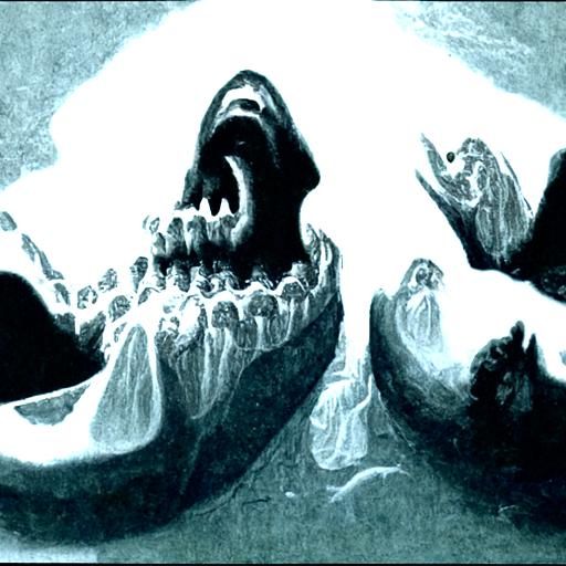 Disturbing Image of Woman's Dental Nightmare